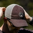 thumbnail image 4 of Magpul Industries Icon Patch Garment Washed Trucker Hat, Navy/Khaki Mesh Snapback, MAG1105-412, 4 of 5