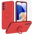 thumbnail image 6 of for Samsung Galaxy A14 5G Phone Case, Ring Stand [360° Rotatable Ring Holder] with 2 Screen Protector, with Full Camera Cover Protection, Silicone Slim Protective Phone Case (Navy Blue), 6 of 10