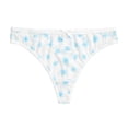 thumbnail image 1 of Wo-Fusoul Culottes pour Femmes String Taille Basse avec Maille Imprimée et Bordure en Dentelle, 1 Pce, 1 of 8