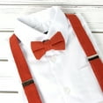 thumbnail image 2 of Spring Notion Boys' Linen Blend Suspenders and Bow Tie Set for Kids Toddlers Infants Ringbearers Rustic, 2 of 4