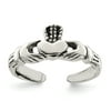 Primal Silver Sterling Silver Claddagh Toe Ring