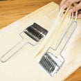 thumbnail image 3 of Oleegame 2PC Vegetable Peeler Stainless Steel Maker Stainless For Kitchen Cooking Roller Tool Cut Tools Noodle Steel Dough Lattice Kitchen，Dining & Bar Silver, 3 of 8