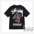 thumbnail image 1 of Camisetas Stussy de manga corta para hombre y mujer, marca de moda de verano Camisetas Stussy de calle holgadas y versátiles de puro algodón para parejas, tendenciaL77- Raíz de Loto Negra [Ramo], 1 of 5