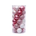thumbnail image 3 of Naiovety 30 Uds. De bolas colgantes para árbol de Navidad, hogar, oficina, centro comercial, árbol, bolas de plástico, decoración colgante, adorno Kits de decoración para fiestas rosado Naiovety HA000435-06B, 3 of 6