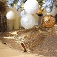 thumbnail image 2 of Falda para árbol de Navidad dorada de 48 pulgadas con lentejuelas brillantes para árbol de Navidad artificial de 4 pies, tapetes para árbol de Navidad de interior, 2 of 4