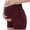 wine red, variant on Yawrut Maternity Yoga Shorts High Waist Over Bump, Soft Stretchy Pregnancy Lounge Shorts with Pockets