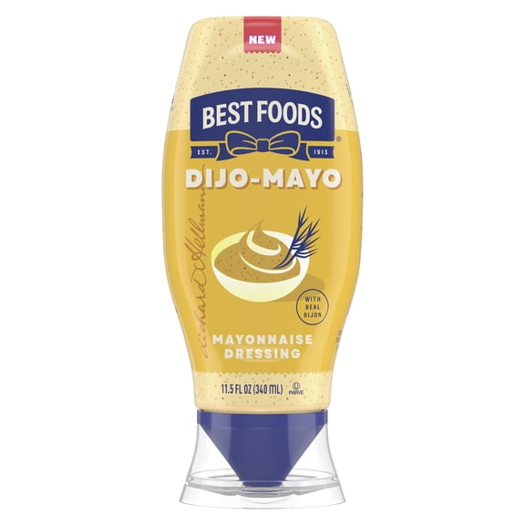 Best Foods Dijo-Mayo Smooth & Savory Mayonnaise Dressing for Sandwiches, Burgers & More, Mayo Dressing with Real Dijon, 11.5 fl oz Bottle