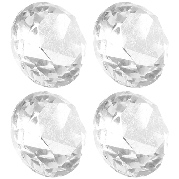 NICEXMAS Fake Decoration Vase Fillers Transparent Glass 4Pcs