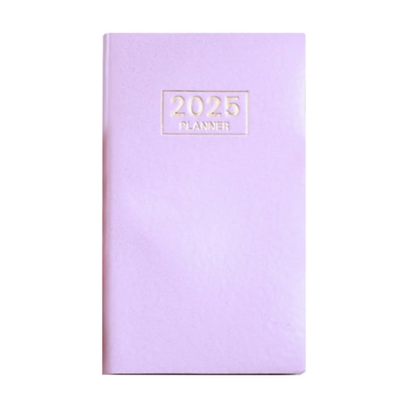 Harliver 2025 Daily Planner, A6 To Do List Notebook Hourly Schedules, Daily Weekly Monthly Appointment Planner for Students, Teachers, Office Staff, PVC Hardcover, Inner Pocket, 6.8" x 3.8"