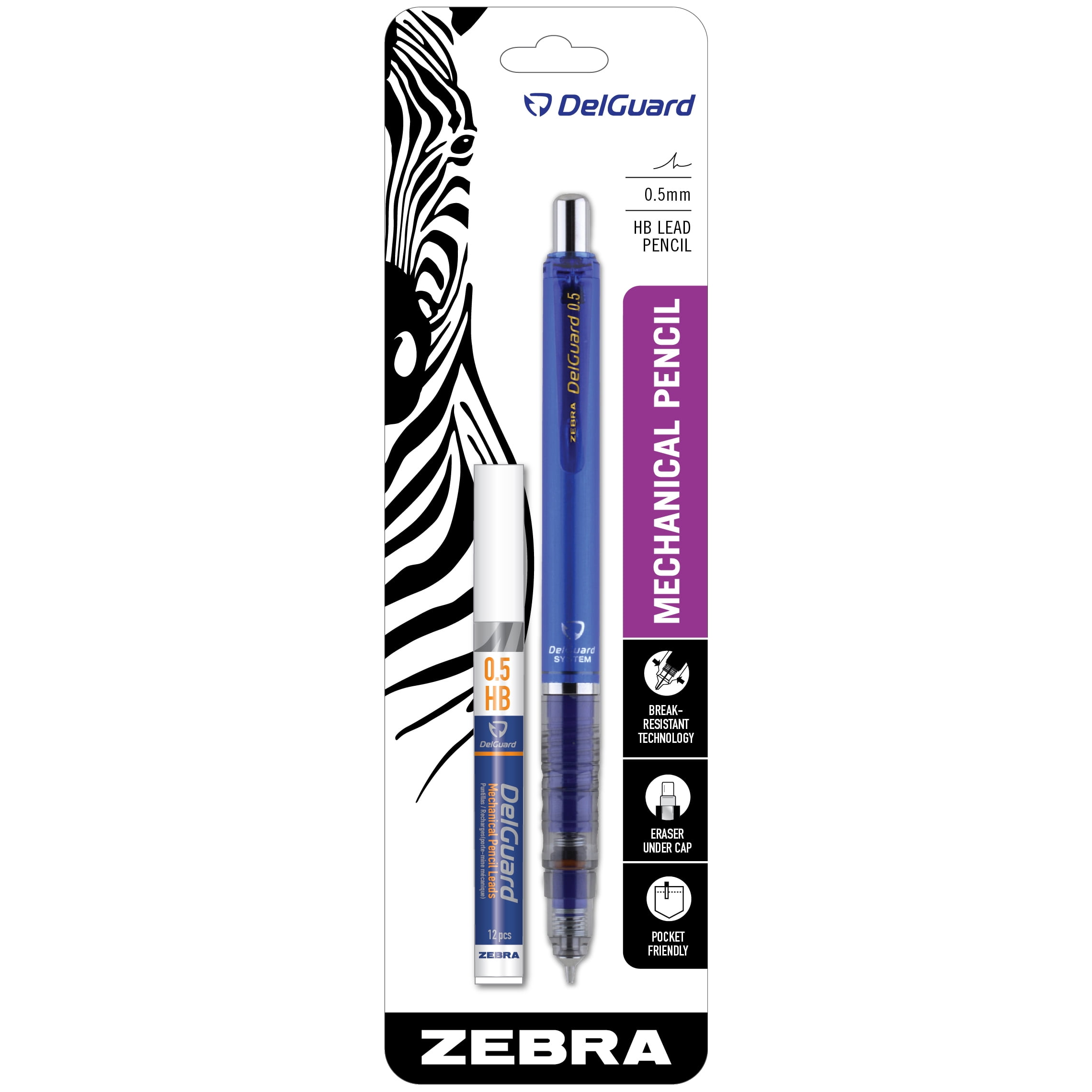 Zebra 701 Series Stainless Steel Refillable Mechanical Pencil and