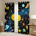 thumbnail image 2 of Manfei Galaxy Planet Black Out Curtains,Solar System Curtains Pack of 2 (42x63 Each),Outer Space Theme Bedroom Curtains For Boys Kids,Ultra Soft Home Decor, 2 of 6