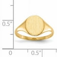 thumbnail image 5 of Finest Gold 14K Yellow Gold 10 x 8.5 mm Open Back Signet Ring - Size 5.5, 5 of 5