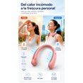 thumbnail image 2 of Ventilador Cuello Portátil Recargable USB 3 Velocidades Rosa, 2 of 7