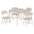 thumbnail image 1 of Folding Table and Chairs Set 3pcs/5pcs, PU Cushioned Square Activity Table with Metal Frame, Waterproof Portable Space-Saving for Home Study Daycare Learning Art, 1 of 9