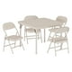 thumbnail image 1 of Mesa y sillas plegables para niños con tapicería de cuerina y estructura metálica duradera, set de actividades infantil multiusos portátil para comer, manualidades o aprender, ahorra espacio, 1 of 8
