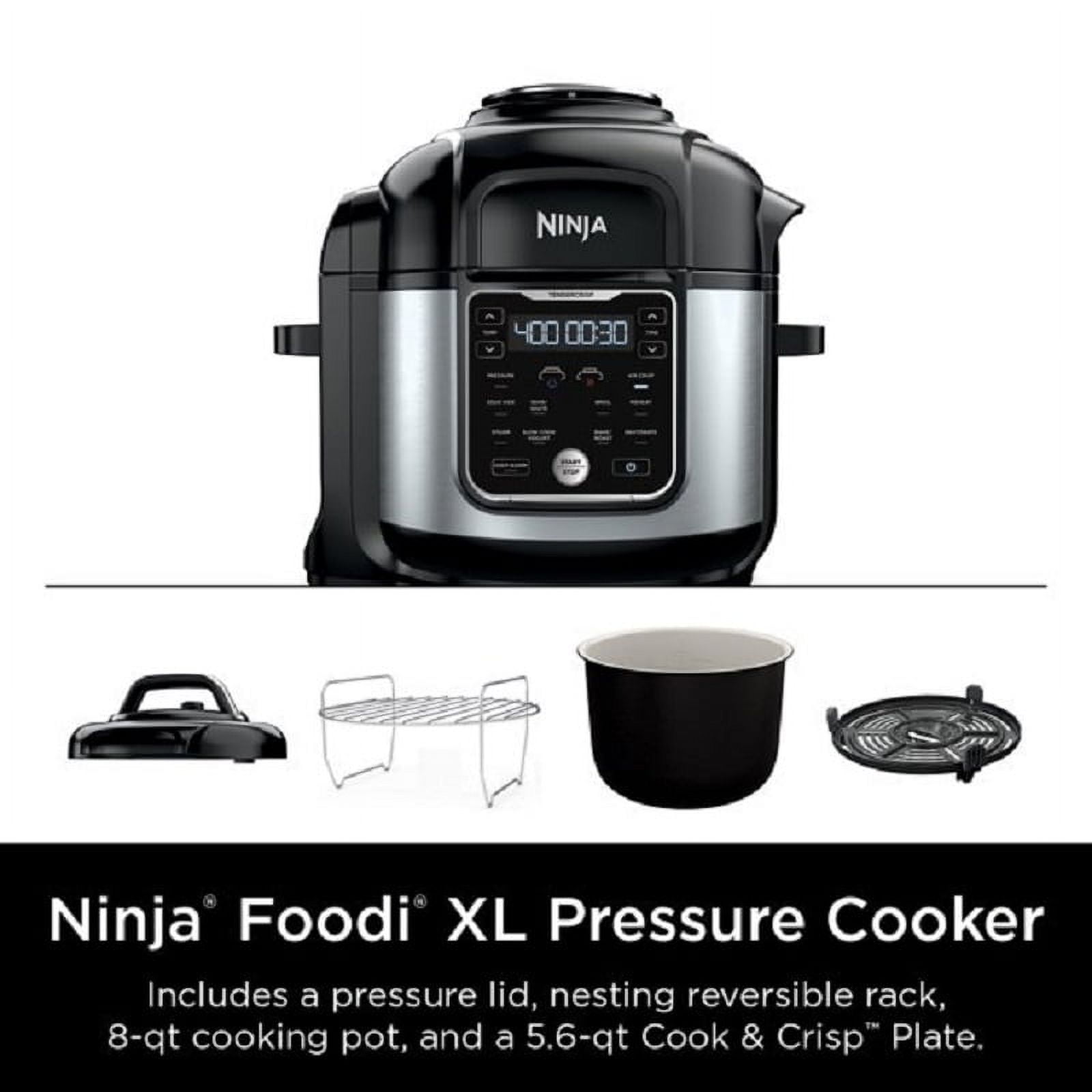 Restored Ninja - Ninja Foodi 8qt. 9-in-1 Deluxe XL Pressure Cooker & Air  Fryer - Stainless Steel/Black [Refurbished] 