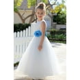 thumbnail image 3 of Ekidsbridal Ivory V-Back Lace Edge Formal Flower Girl Dress Pretty Princess Gown for Toddlers Photoshoot Birthday Party 183T 12, 3 of 5