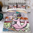 thumbnail image 4 of Wally Gator Conjunto de sábanas temático, trío de piezas, cómodo y amigable con la piel, diseño único, regalo de decoración para el hogar para familiares, amigos y fans,135cm *200cm, 4 of 6