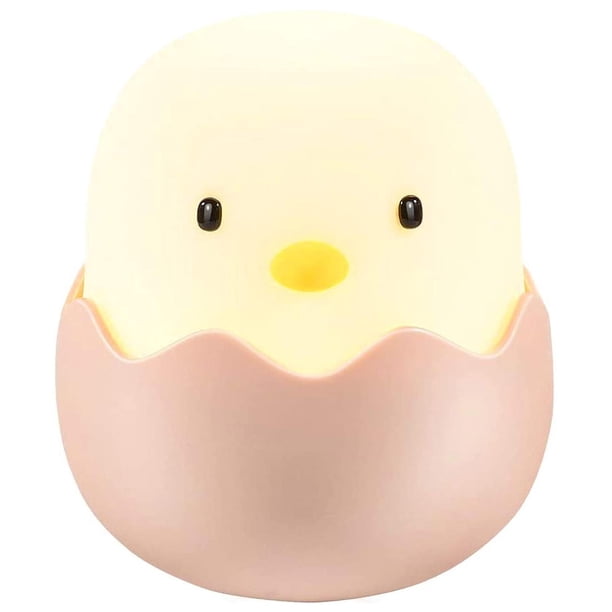 Tumbler Eggshell Chick Nightlight Baby Night Light Regulable Silicona Luz Decoración Para El Hogar Junto Al Escritorio Dormitorio Sweethay FN005532-00
