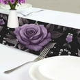 thumbnail image 4 of Yayeee Table Runner 70 inches Long Home Kitchen Dinning Party Decoration, Black Roses, 4 of 7