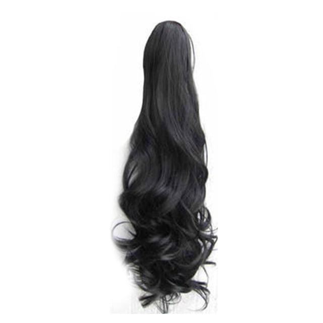 Extension de Queue de Cheval Longue Bouclée Ondulée de 55 cm pour Femmes et Filles, Pièce de Cheveux Synthétique à Clip, Extensions de Cheveux