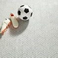 thumbnail image 6 of Dash & Albert Diamond Machine Washable Rug, 5' x 8', Platinum/White, 6 of 7