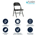 thumbnail image 2 of Flash Furniture HERCULES Series Double Braced Black Metal Folding Chair, 2 of 17