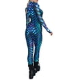 thumbnail image 4 of Michellecmm  Women Halloween Jumpsuit, Digital Print Long Sleeve Zip-Up Bodysuit, 4 of 7
