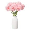 thumbnail image 1 of Uxcell 10 piezas de flores de bola de crisantemo artificial, ramo de flores de crisantemo falso de seda para decoración de hogar, jardín, boda y fiesta, rosa oscuro, 1 of 7