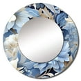 thumbnail image 2 of Designart "Ethereal Flourishing Rococo V" Floral Rund Mirror For Wall Decor - Large Blue Round Print Mirror - Round Cottage Mirror - Wall Mounted Round Large Mirror - 23" x 23", 2 of 6