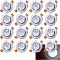 thumbnail image 1 of 20 Pack Led Recessed Led Downlights, 3w Ceiling Lamp, 30 Rotatable, Round Led Spotlights 245 Lumens Cool White 3000k, Hole Diameter 60mm, 1 of 3