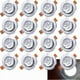 thumbnail image 1 of 20 Pack Led Recessed Led Downlights, 3w Ceiling Lamp, 30 Rotatable, Round Led Spotlights 245 Lumens Cool White 3000k, Hole Diameter 60mm, 1 of 3