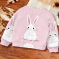 thumbnail image 5 of ITSAME Girls Easter Sweatshirts, Long Sleeve Crewneck Cute Bunny Print Kids Casual Loose Pullover Multicolor 6-7T, 5 of 6