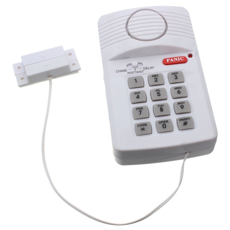 Wireless Security Keypad Door Alarm Burglar System With Panic Button For Home Shed Garage