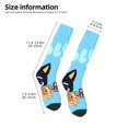 thumbnail image 2 of Masiiu Bluey Print Adult Crew socks, Comfortable Novelty Colorful Patterned, Breathable, Stylish Colorblock for Men Women, 2 of 6