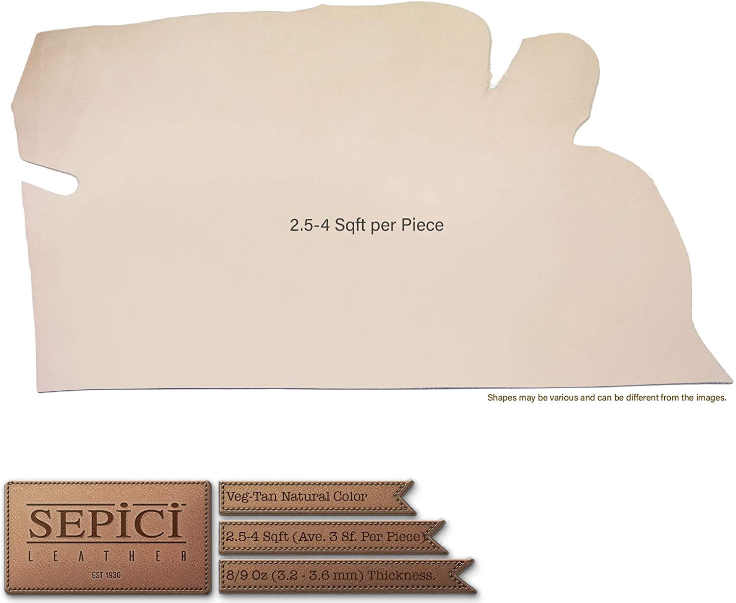 Full Grain Veg Tan Single & Double Shoulder's (Craftsman Grade) by Sepici (2.5-4 ft -Single Shoulder)