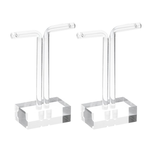 Unique Bargains 2Pack 3' Height Acrylic T Bar Earring Display Stand Jewelry Storage Rack, Clear