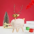 thumbnail image 6 of Wooden Reindeer Figurines for Christmas Decor Gold Tabletop Reindeer Statues Small Decorative Deer Figurines for Indoor Christmas Tabletop Mantle Decorations, 6 of 6