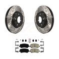 thumbnail image 1 of Transit Auto Front Coated Drilled Slotted Disc Brake Rotors and Ceramic Pads Kit for Car 2013-2015 Mazda CX-5 KDA-100231, 1 of 11