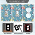 thumbnail image 3 of Yayeee Blank Wall Plate Cover 1-Gang 4.5"x2.7" Home Unused Decorative Outlet, Easter Bunny Pattern, 3 of 7