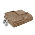 thumbnail image 2 of Serta Contemporary Solid Corded Plush Fabric Queen Heated Blanket in Ivory, 2 of 5