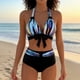 thumbnail image 1 of Traje de baño de dos piezas para mujer, tankini, estampado de hojas, bikini dividido, traje de baño de dos piezas para mujer, tankinis, trajes de baño de 2 piezas para mujer, trajes de baño para mujer, 1 of 4