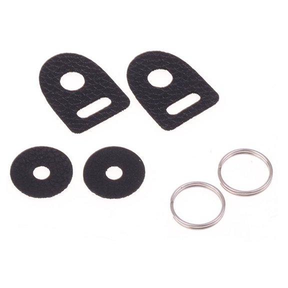 1Pair New Leather Protector Cover Camera Strap Circle Split Ring Hook DSLR Camer