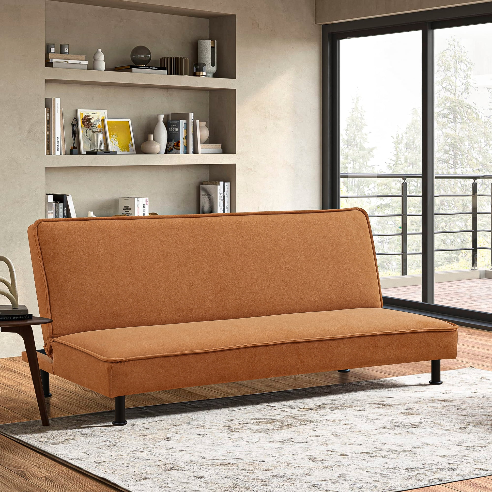 Spaco Futon Sofa Bed Convertible Futon Sleeper Sofa for Living Room Furniture, Light Coffee Spaco Futon Sofa Bed Convertible Futon Sleeper Sofa for Living Room Furniture, Light Coffee