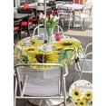 thumbnail image 5 of Outdoor Tablecloths with Umbrella Hole & Zipper, Sunflowers Round Tablecloth 54 Inch, Country Spring Botanical Flowers Bee Wooden Waterproof Table Cloth, Patio/Pool/Picnic Table Covers, 5 of 8