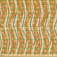 thumbnail image 2 of Ambesonne Burnt Orange Fabric by the Yard Upholstery, Chevron Zigzag Print, 5 Yards, Burnt Orange Off White, 2 of 5