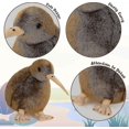 thumbnail image 4 of Kiwi Bird Plush Toy, Stuffed Animal Furry Kiwi Plushie Doll, Soft Fluffy Like Real Bird Hugging Toy - Present for Every Age & Occasion [jkw], 4 of 5