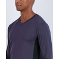 thumbnail image 3 of Real Essentials 4 Pack: Men's Dry Fit Long Sleeve V-Neck Active T-Shirt - Athletic Outdoor UPF 50+ (Available in Big & Tall), 3 of 6