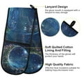 thumbnail image 2 of Yayeee Double Oven Mitt Kitchen Heat Resistant Baking 35" x7" Quilted Glove, Floral Occean, 2 of 6