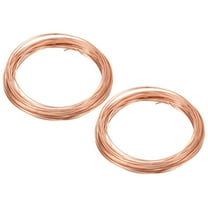 Uxcell Soft Copper Wire, 2Pcs 23Gauge/0.6*0.6mm Diameter 6m Half Round Craft Wire